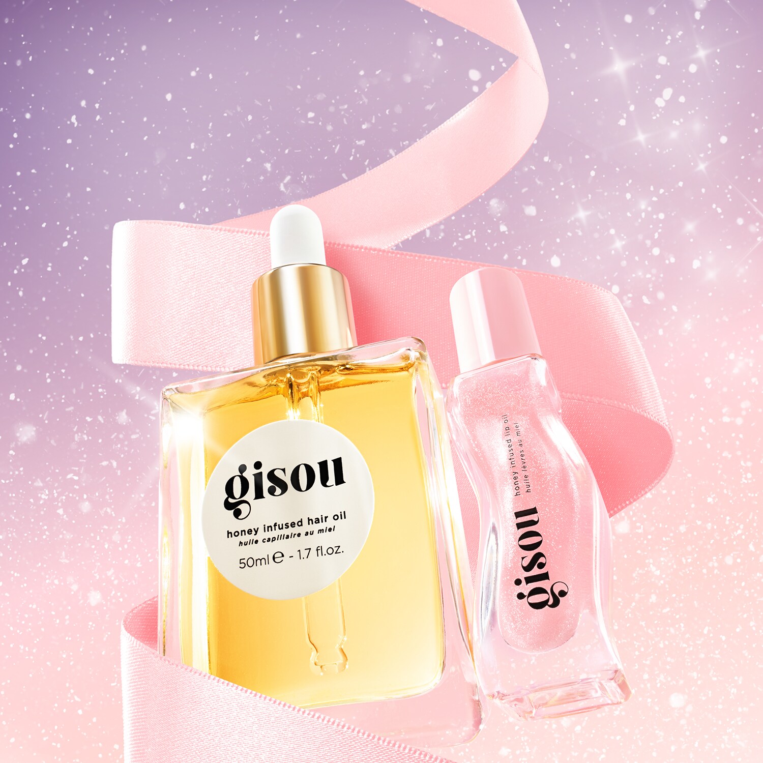 Honey Gloss & Go Duo Coffret huile cheveux et huile à lèvres de GISOU ≡ SEPHORA