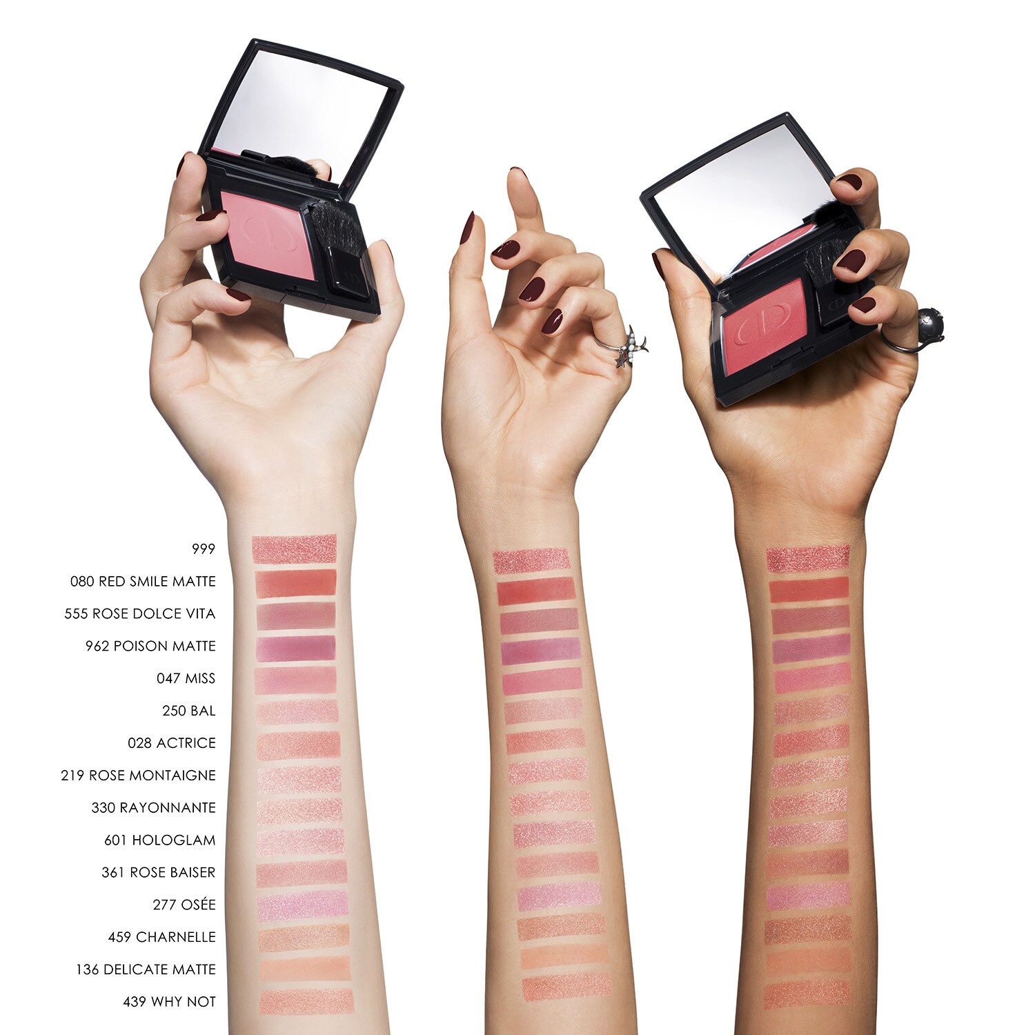 Rouge Blush Blush poudre fard à joues couleur couture Longue tenue