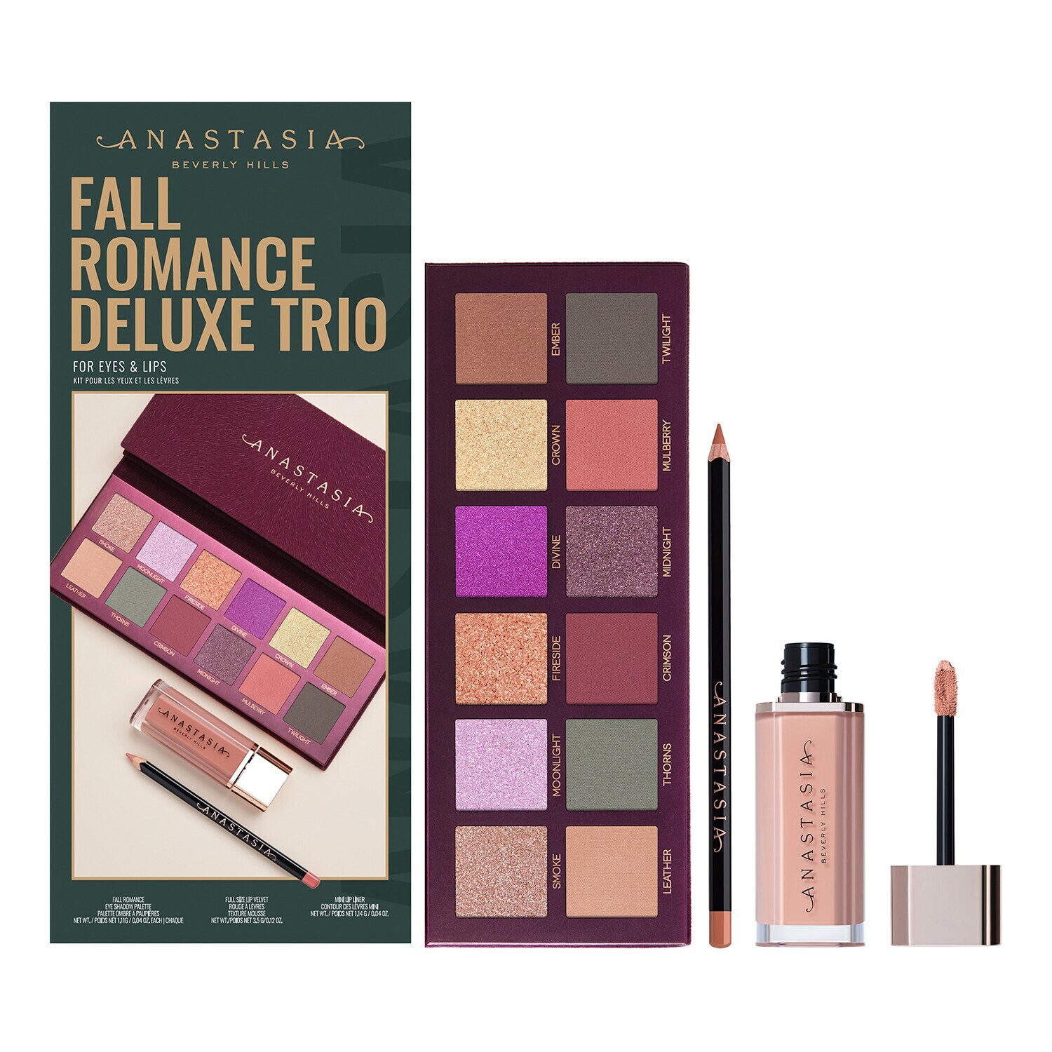 Palette Anastasia Beverly Hills – Rose Métal, Coffret Deluxe Trio Pour Un Regard Glamour Et Sophistiqué