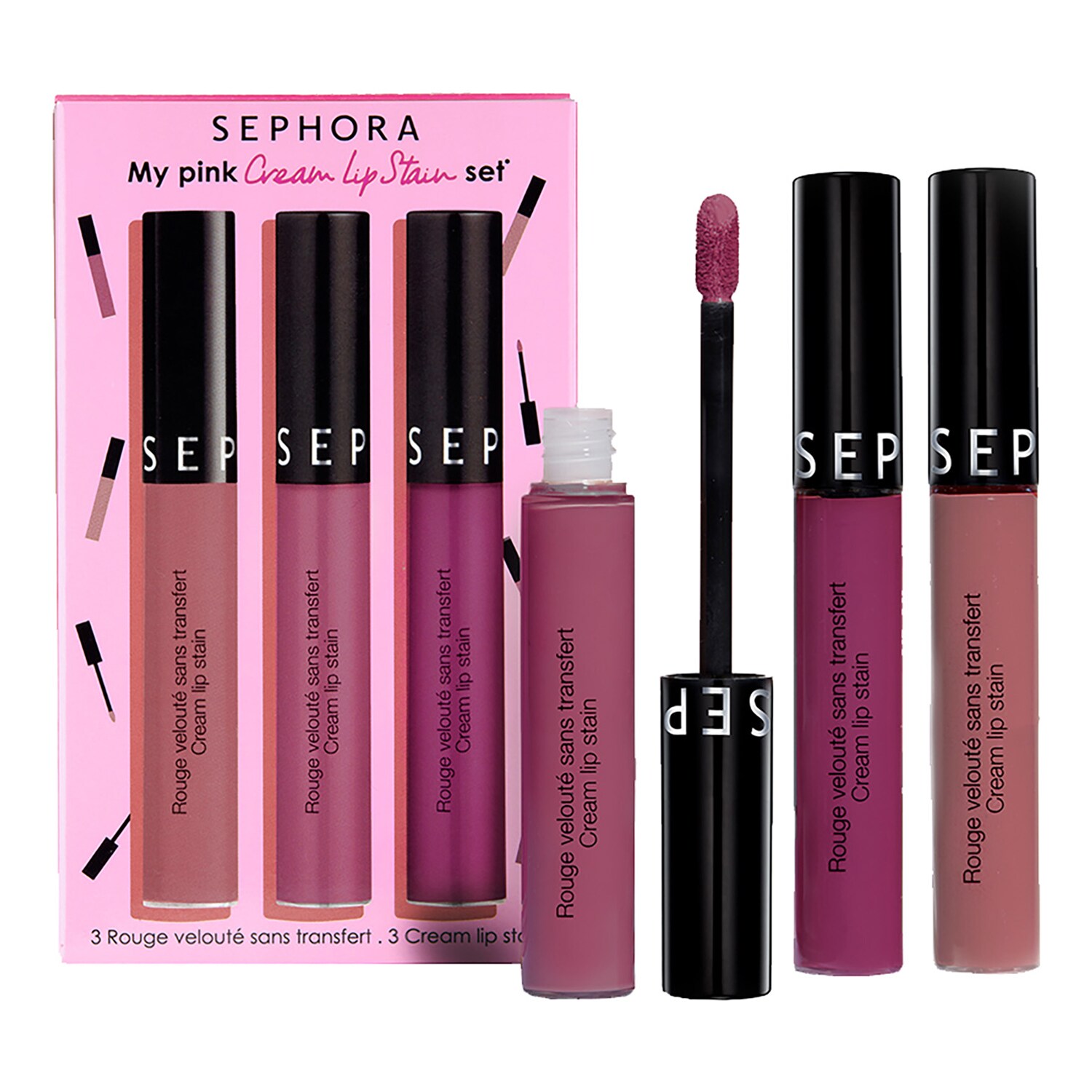 Mon kit rose de Cream Lip Stain Coffret maquillage de SEPHORA