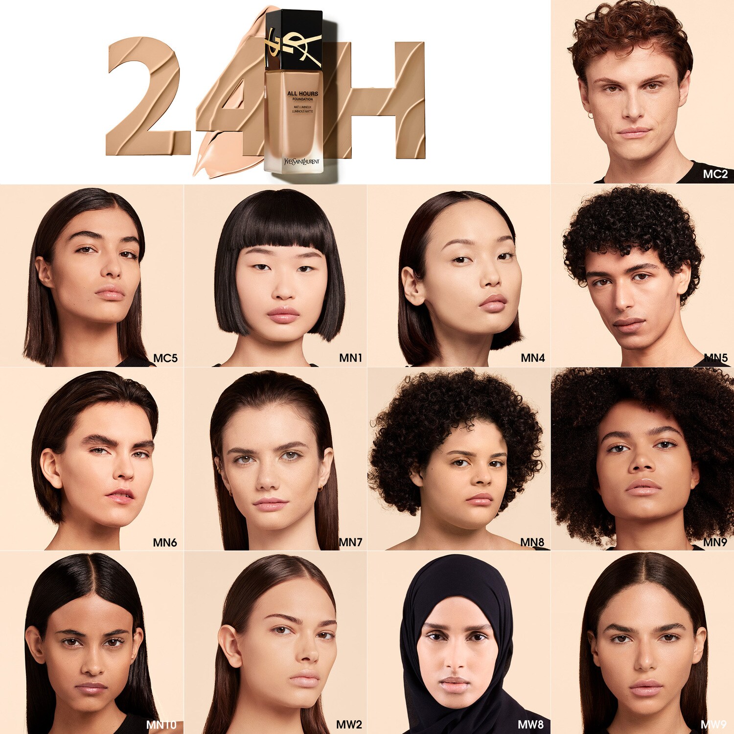 All Hours Fond De Teint Fond De Teint Mat Lumineux 24h* Haute Couvrance de YVES SAINT LAURENT