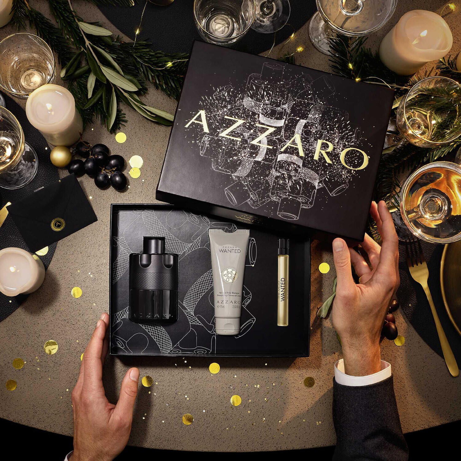 The Most Wanted Coffret Cadeau pour Homme Eau de Parfum Intense et Soin de AZZARO ≡ SEPHORA