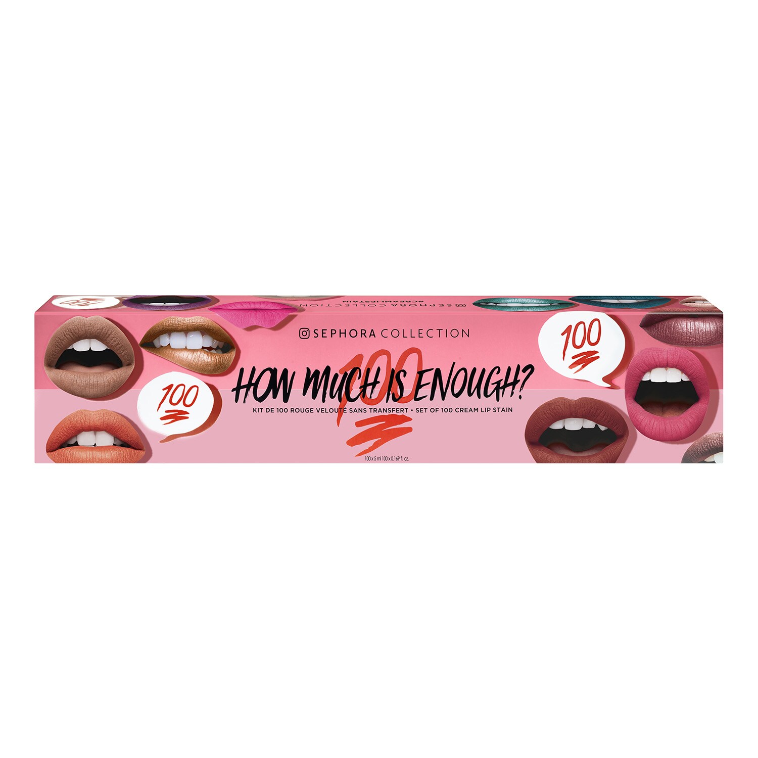 How Much Is Enough Coffret 100 Rouge à Lèvres Cream Lip Stain Matmat Métal