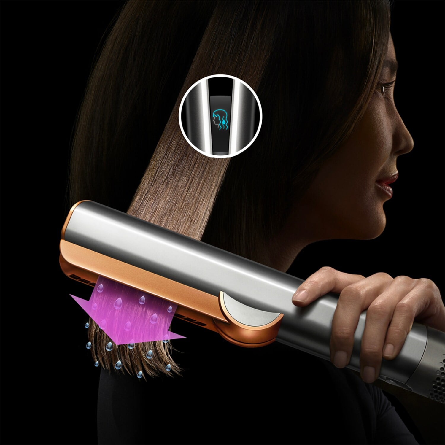 Lisseur-séchoir 2 En 1 Revlon One Step Airstraight RVDR5330E - 4 Températures - Affichage Numérique