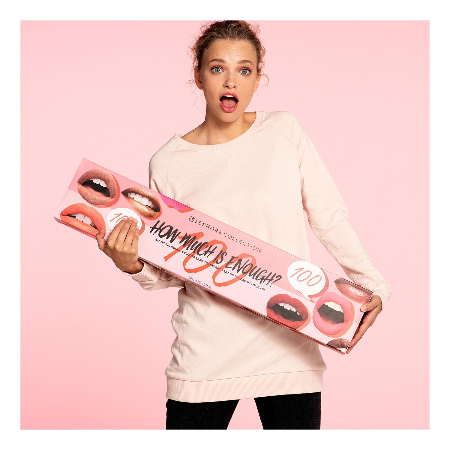 How Much Is Enough Coffret 100 Rouge à Lèvres Cream Lip Stain Matmat Métal