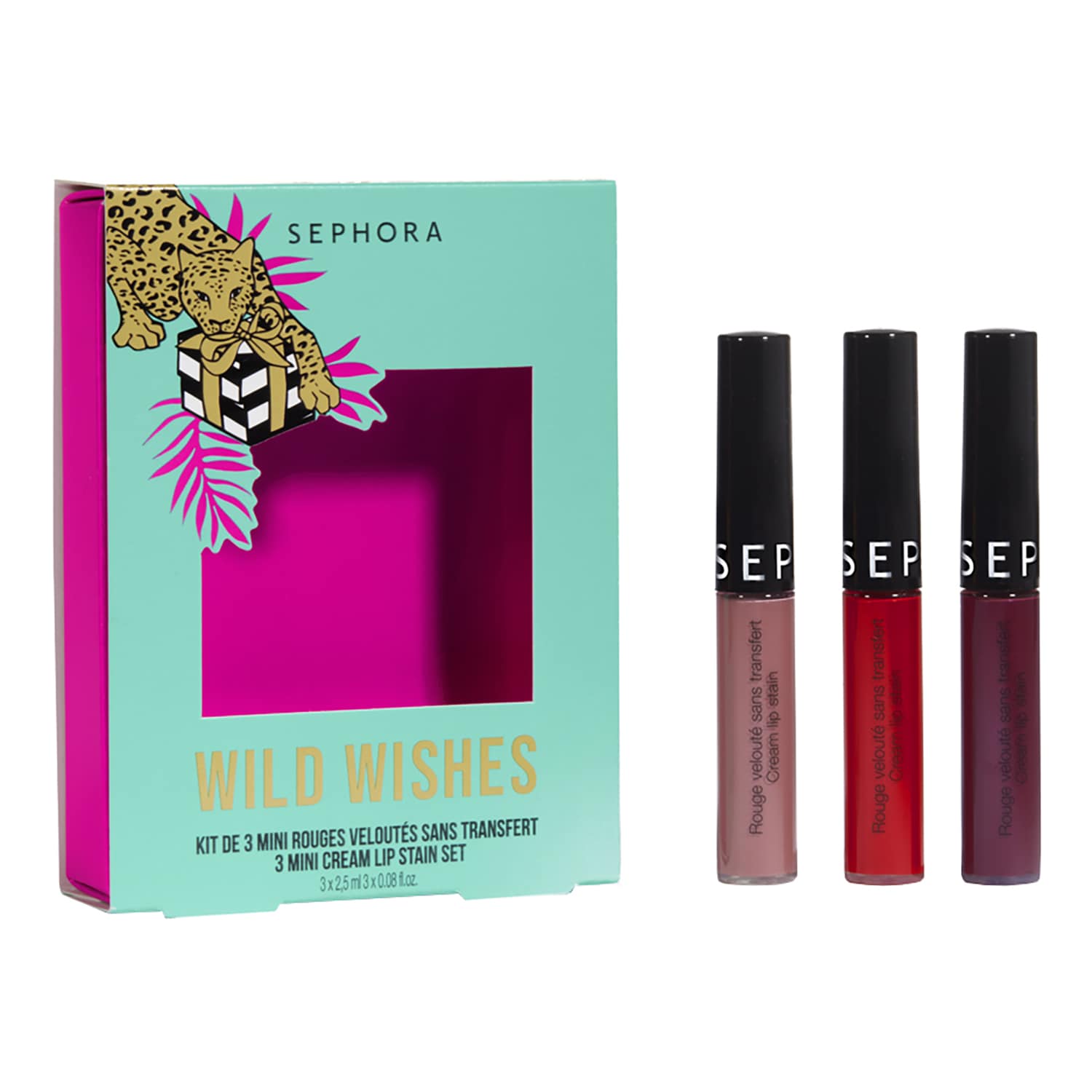 Kit De Mini Cream Lip Stain Wild Wishes 3 Mini Rouges Veloutés Sans