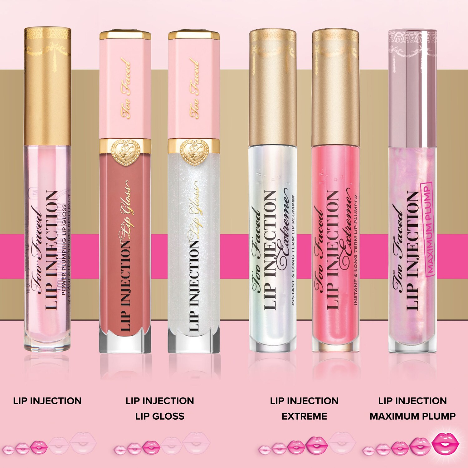Lip Injection Maximum Plump Gloss Repulpant Format Voyage de TOO FACED ≡ SEPHORA