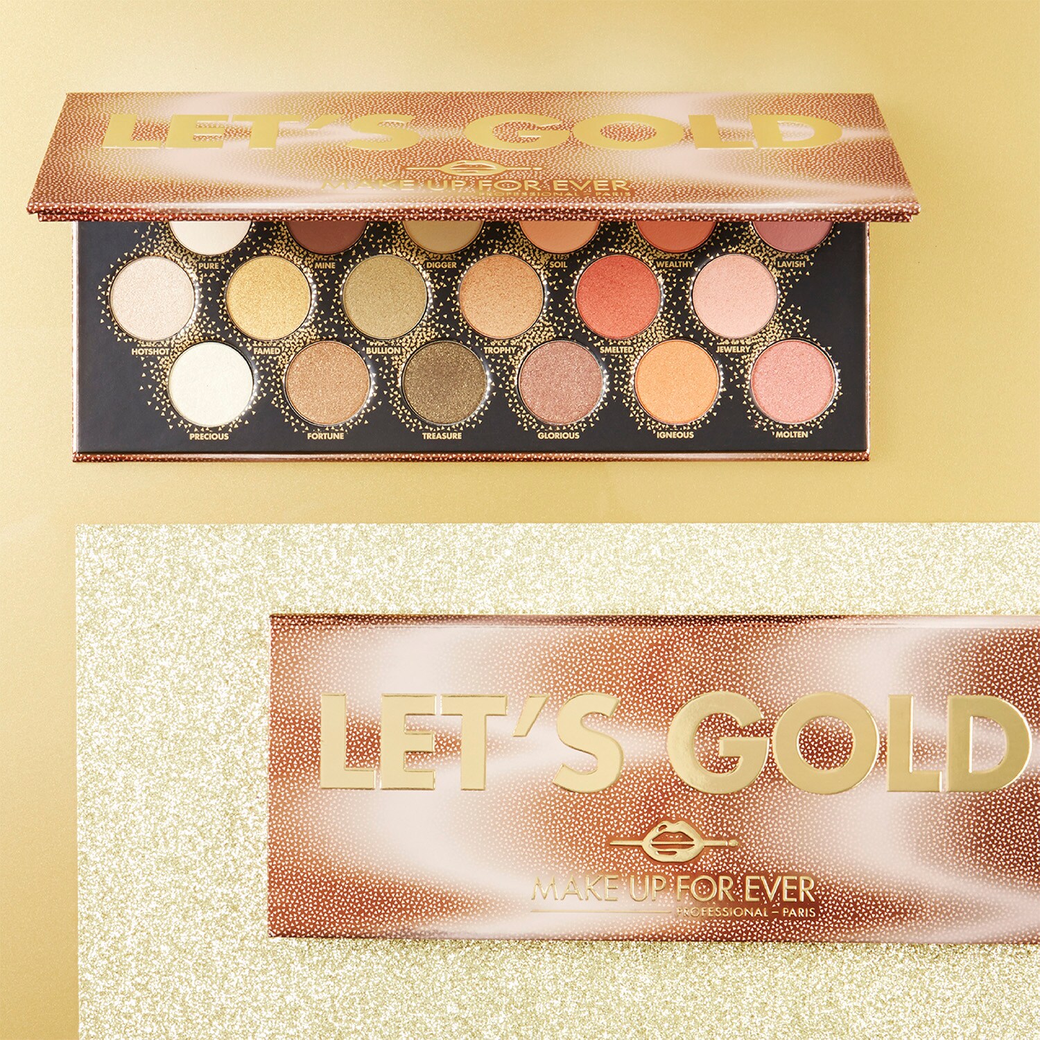 Let's Gold Palette Palette de fards à paupières de MAKE UP FOR EVER ≡
