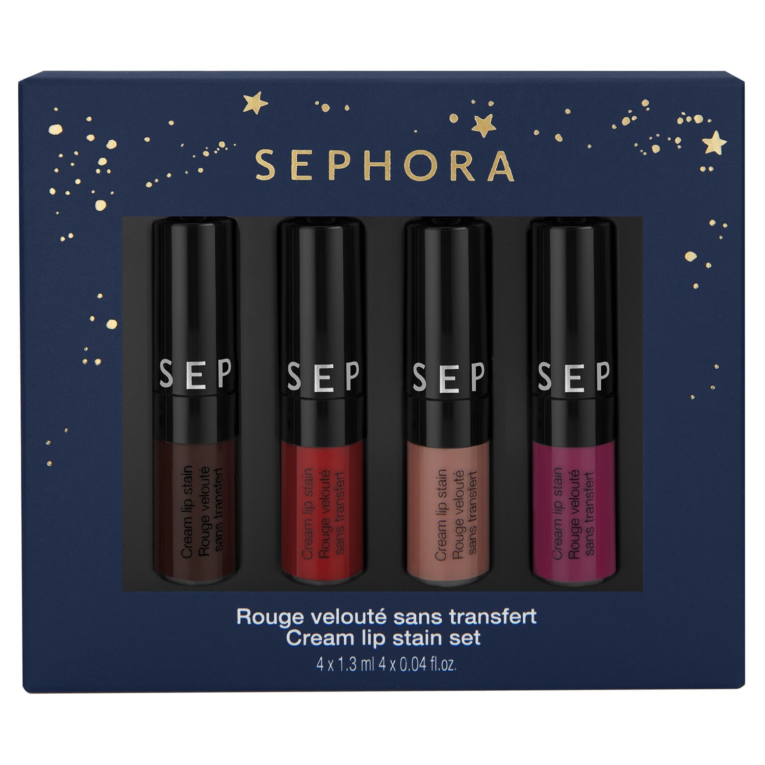 Cream Lip Stain set Kit Mini Rouge velouté sans transfert de SEPHORA