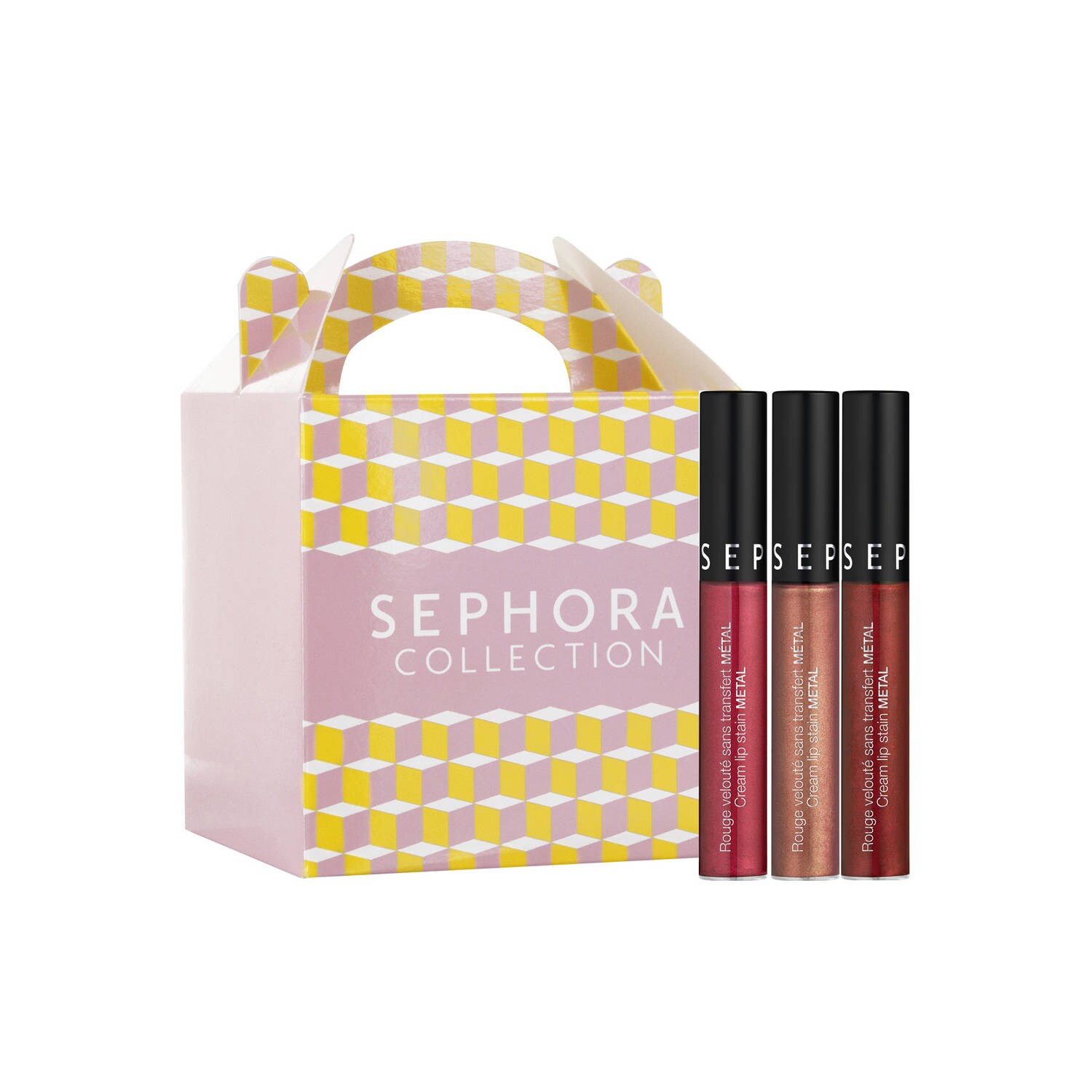 Trio Cream Lip Stain Mat Métal Coffret Rouge à Lèvres Mat Métal