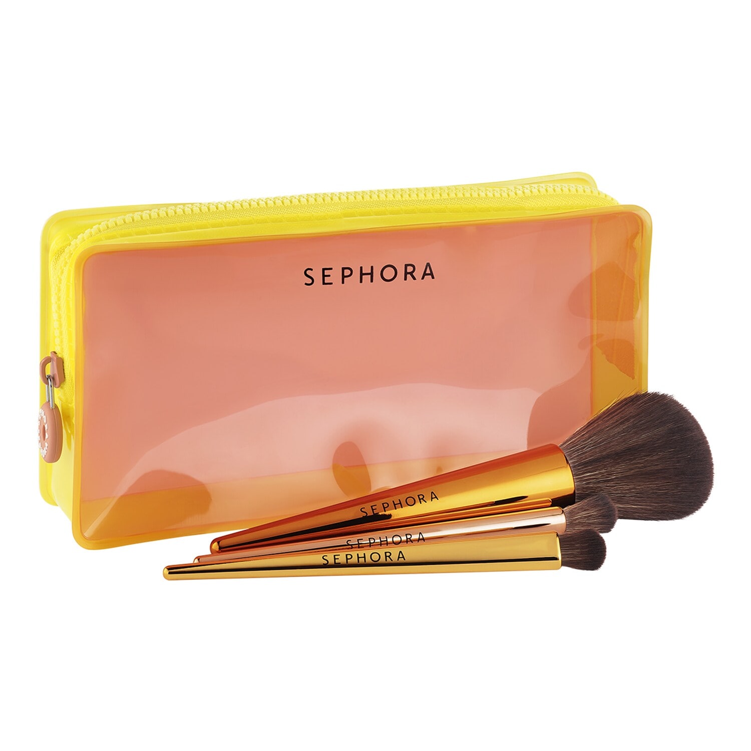 Kit Sephora Collection - 3 Pinceaux, 1 Trousse & 2 Accessoires Maquillage Rose | Set Vegan Cruelty Free