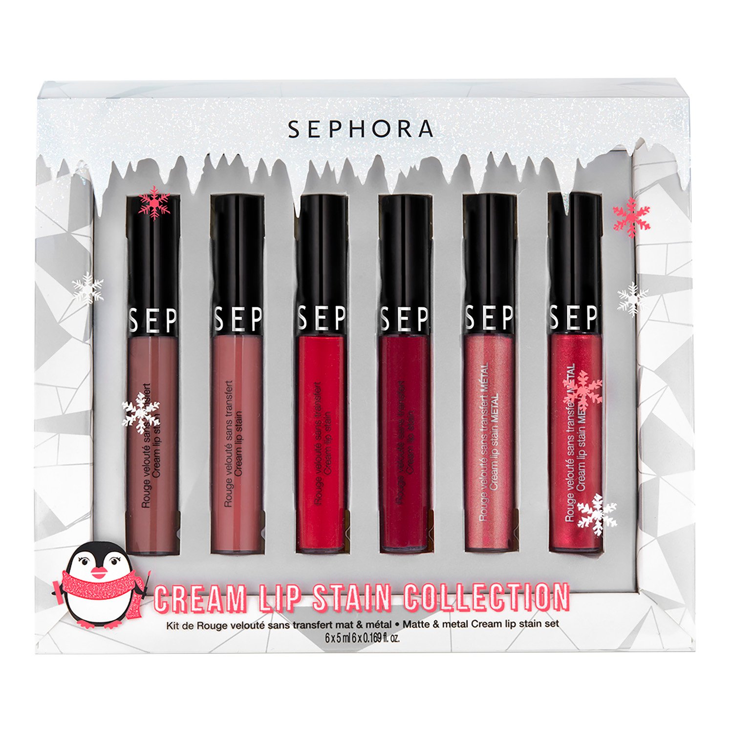 Cream lip stain Collection Coffret rouges à lèvres sans transfert de