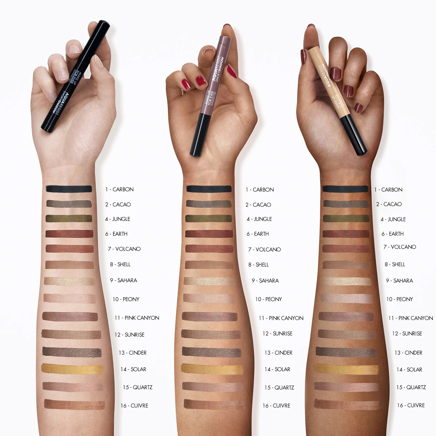 Aqua resist smoky shadow Fard à paupières crayon de MAKE UP FOR EVER ≡ SEPHORA