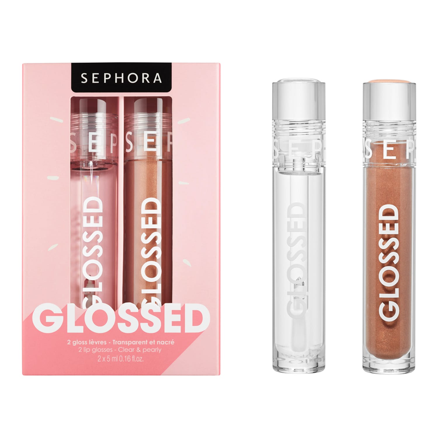 Glossed 2 lip glosses transparent and shimmer de SEPHORA COLLECTION
