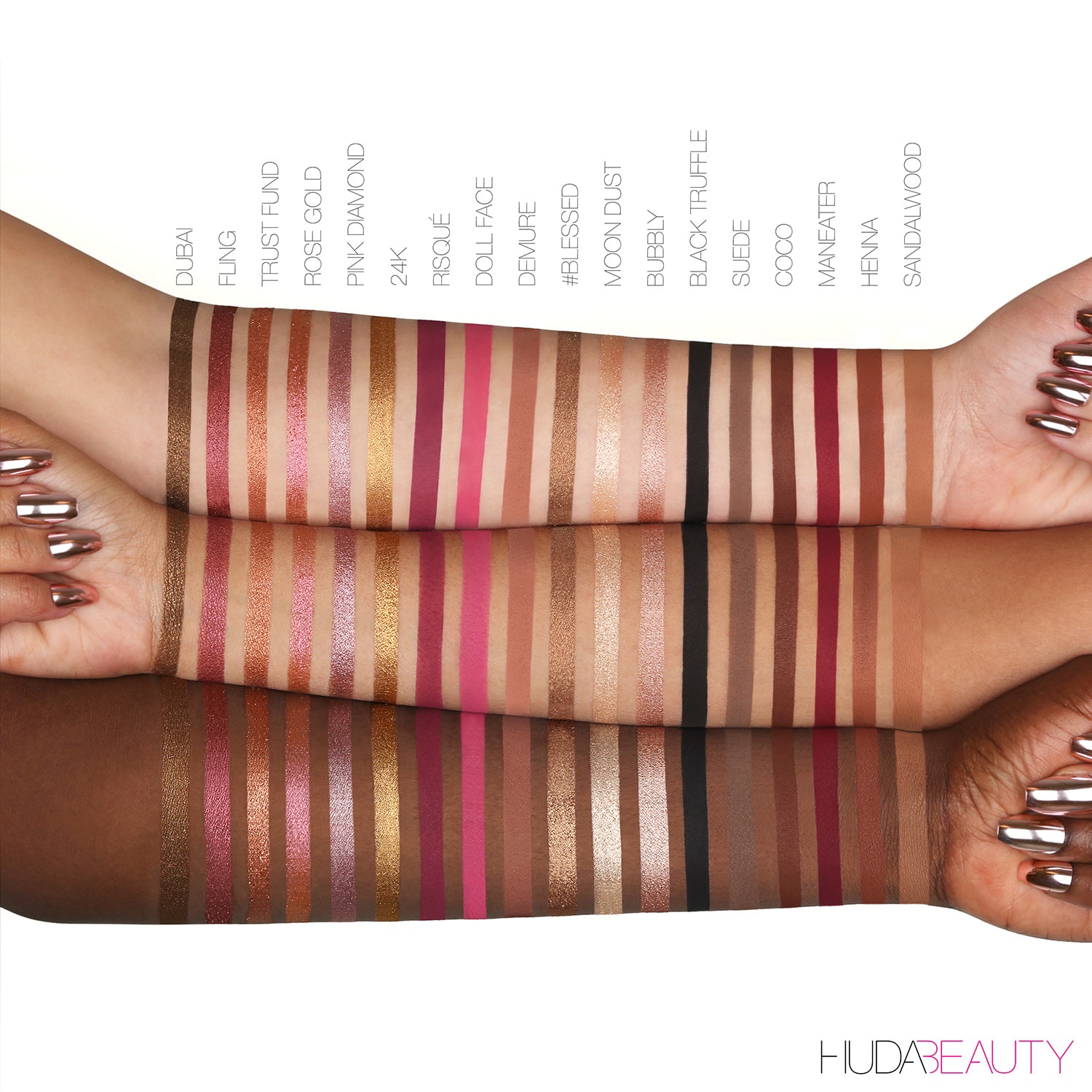 Palette Rose Gold Remastered Palette de fards à paupières de HUDA